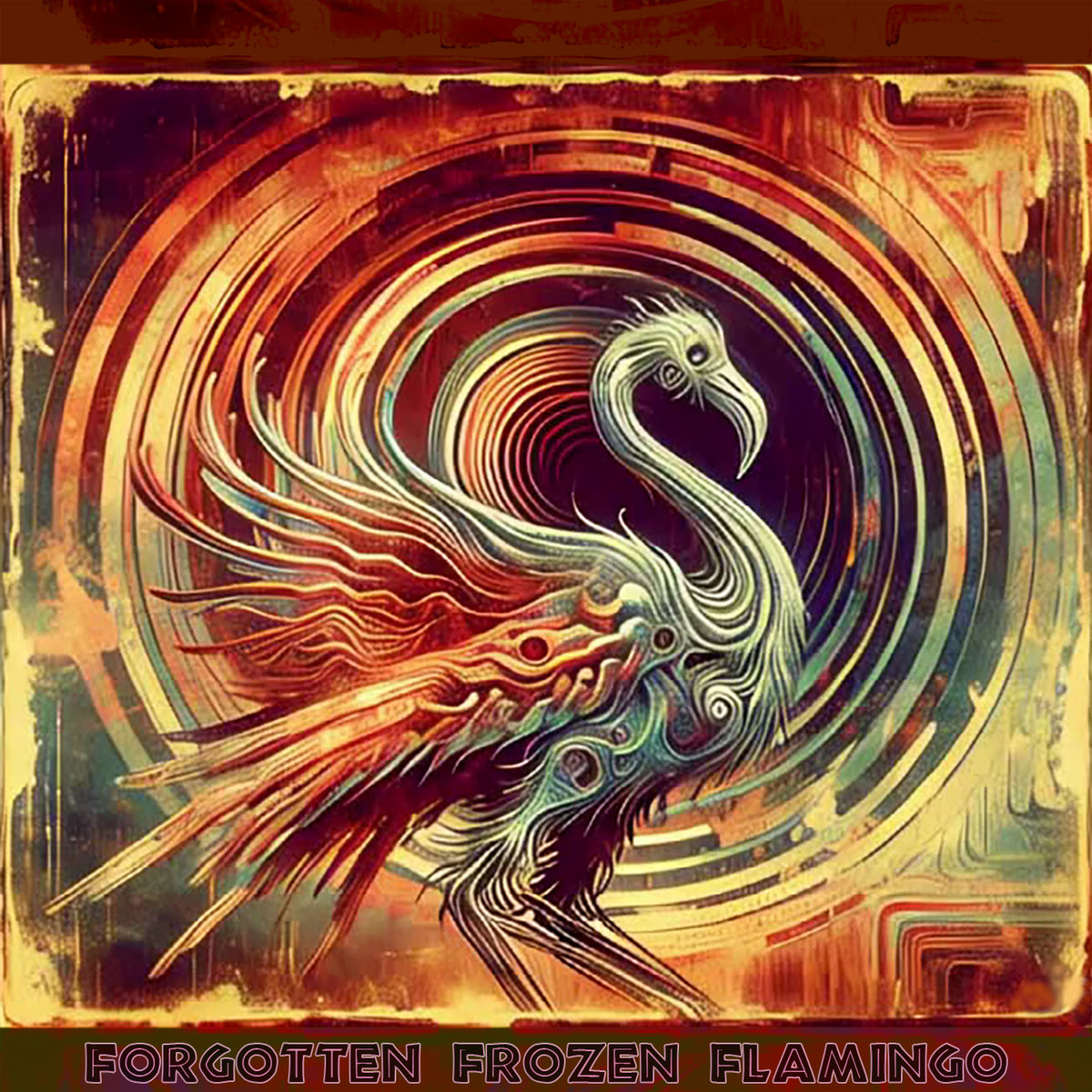 Forgotten Frozen Flamingo